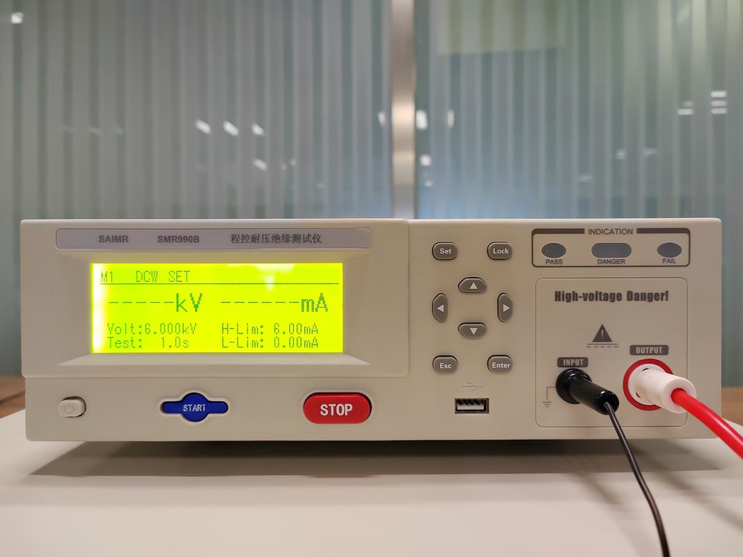 RS232/RS485 Interfejs I/O AC DC IR Hipot Tester Wyjście napięcia 0.1KV-1.0KV